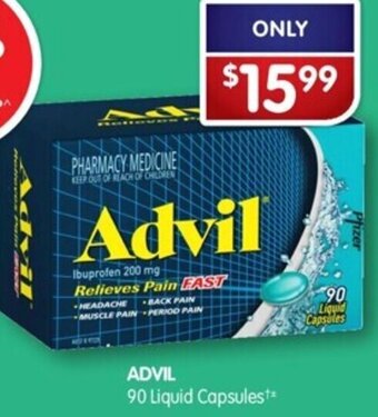 Alliance Pharmacy Advil 90 Liquid Capsules offer