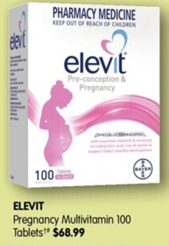 Elevit Pregnancy Multivitamin 100 Tablets