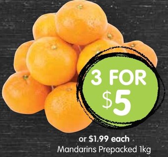 Mandarins Prepacked 1kg
