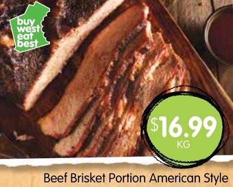 Spudshed Beef Brisket Portion American Style offer