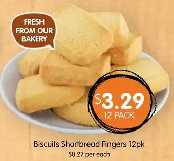 Spudshed Biscuits Shortbread Fingers 12pk offer