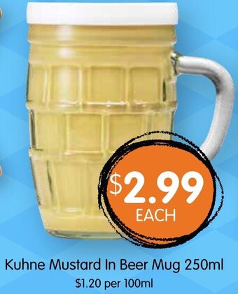 Spudshed Kuhne Mustard In Beer Mug 250ml offer