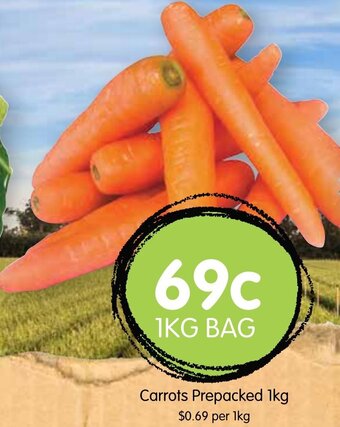 Spudshed Carrots Prepacked 1kg offer