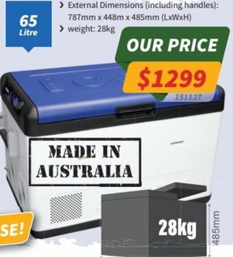 Down Under II Dual Zone Fridge/Freezer- Iconic EveKool Blue