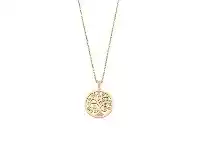 Bevilles Jewellery Stainless Steel Rose Tree Of Life Pendant Necklace offer
