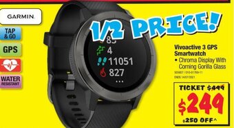 JB Hi-Fi Garmin - Vivoactive 3 GPS Smartwatch - 505607 offer