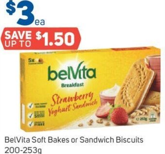 Foodland BelVita Soft Bakes or Sandwich Biscuits 200-253g offer