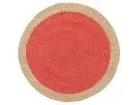 LivingStyles Atrium Polo Round Jute Rug, 240cm, Cherry offer
