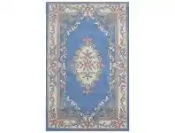 LivingStyles Avalon French Aubusson Wool Rug, 240x150cm, Blue offer