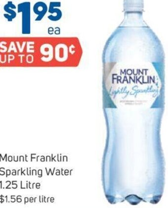 Foodland Mount Franklin Sparkling Water 1.25 Litre offer