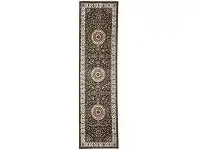 LivingStyles Sydney Medallion Turkish Made Oriental Runner Rug, 400x80cm, Green / Ivory offer