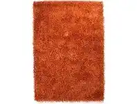 LivingStyles Orlando Metallic Noodle Hand Tufted Shag Rug, 320x230cm, Rust offer