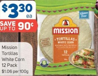 Foodland Mission Tortillas White Corn 12 Pack offer