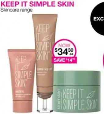 Priceline Keep It Simple Skin Skincare Range offer