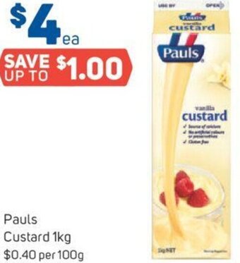 Foodland Pauls Custard 1kg offer