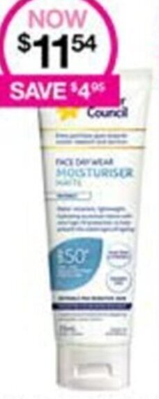 Priceline Cancer Council Face Range offer