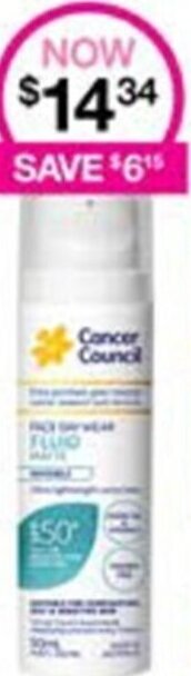 Priceline Cancer Council Face Range offer
