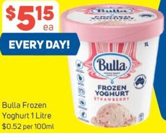 Foodland Bulla Frozen Yoghurt 1 Litre offer
