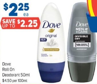 Dove Roll-On Deodorant 50ml