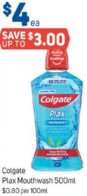 Foodland Colgate Plax Mouthwash 500ml offer