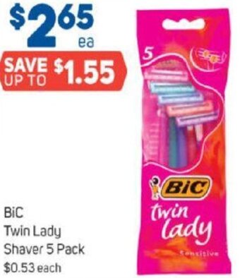 Foodland BiC Twin Lady Shaver 5 Pack offer