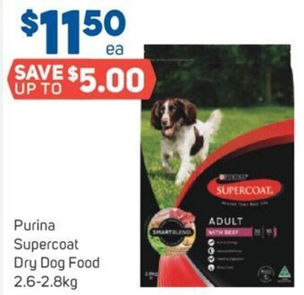 Foodland Purina Supercoat Dry Dog Food 2.6-2.8kg offer