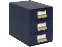 Officeworks Otto Criss Cross 3 Drawers Navy offer