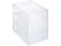 Officeworks Otto 3 High Desktop Drawers Acrylic Clear offer