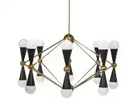 Quincy Brass Chandelier, 16 Arm