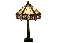 LivingStyles Conrad Tiffany Stained Glass Table Lamp, Small offer