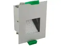 LivingStyles Slip LED Recessed Steplight, Square, Brushed Aluminium offer
