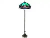 LivingStyles Ebor Tiffany Stained Glass Floor Lamp, Large offer