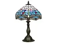 Drewes Tiffany Stained Glass Table Lamp, Small