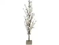 The Party People Shop Christmas Table Tree - 45 cm White & Silver Beaded offer