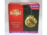The Party People Shop Christmas Bauble - 12 cm LED Warm White offer