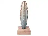 Meagan Metal Cactus on Timber Stand, Large