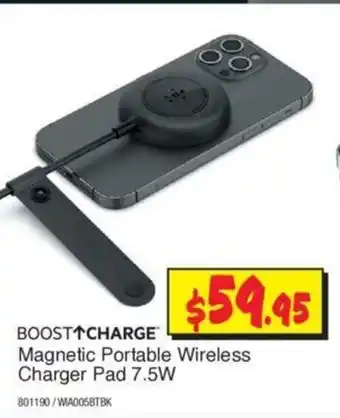 JB Hi-Fi Boost Charge Magnetic Portable Wireless Charger Pad 7.5W offer