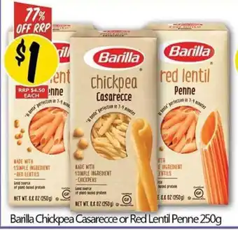 Barilla Chickpea Casarecce or Red Lentil Penne 250g