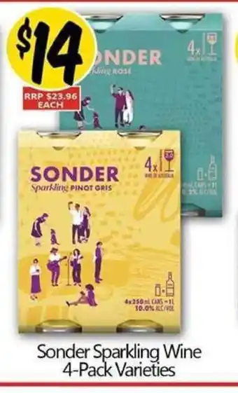 Not Quite Right Sonder Sparkling Wine 4-pack Varieties offer