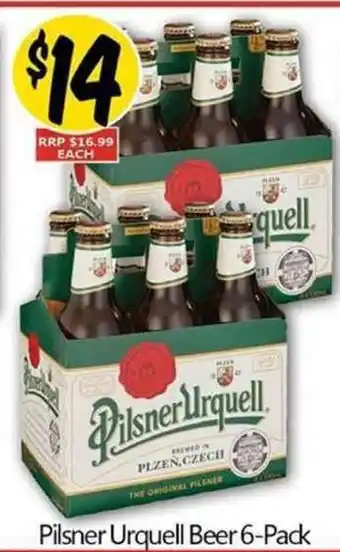 Not Quite Right Pilsner Urquell Beer 6-Pack offer