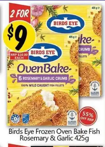 Birds Eye Frozen Oven Bake Fish Rosemary & Garlic 425g