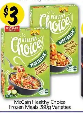 McCain Healthy Choice Frozen Meals 280g Varieties