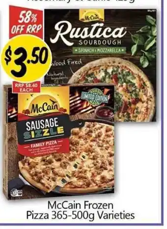 McCain Frozen Pizza 365-500g Varieties