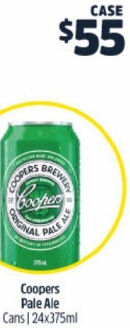 BWS Coopers Pale Ale 24x375ml offer