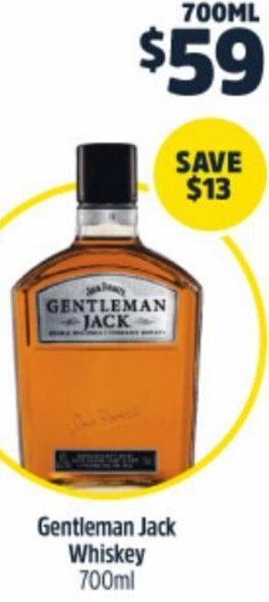 BWS Gentleman Jack Whiskey 700ml offer
