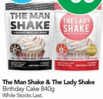 The Man Shake & The Lady shake Birthday Cake 840g