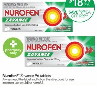 Terry White Nurofen Zavance 96 Tablets offer