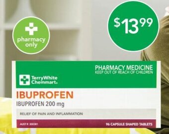 Terry White TerryWhite Chemmart Ibuprofen 200mg 96 Tablets offer