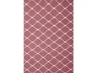 LivingStyles Nomad Hand Knotted Weave Stitch Design Woolen Rug in Pink - 280x190cm offer