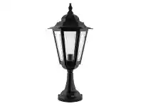 LivingStyles Italian Made Turin Large Aluminium IP43 Exterior Pillar Lantern - Black offer